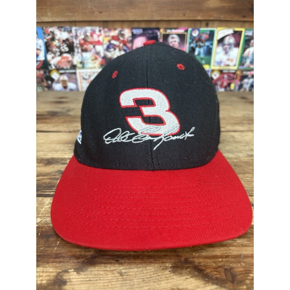 Vintage Dale Earnhardt Snapback Hat Cap #3 Nutmeg Made In USA Racing Red Black